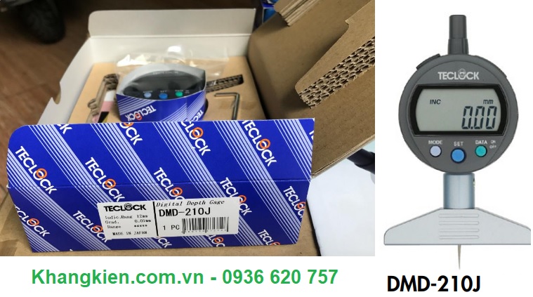 Thước đo độ sâu điện tử Teclock DM-210J 3 thuoc do do sau dien tu teclock dm 210j khangkien.com .vn