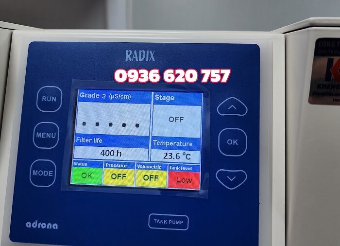 Màn hình hiển thị máy lọc nước Adrona Sia RA1003